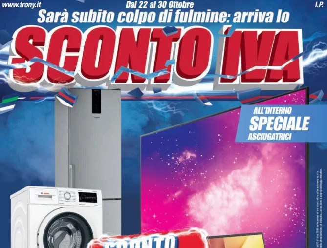 Trony Sconto IVA novembre 2019