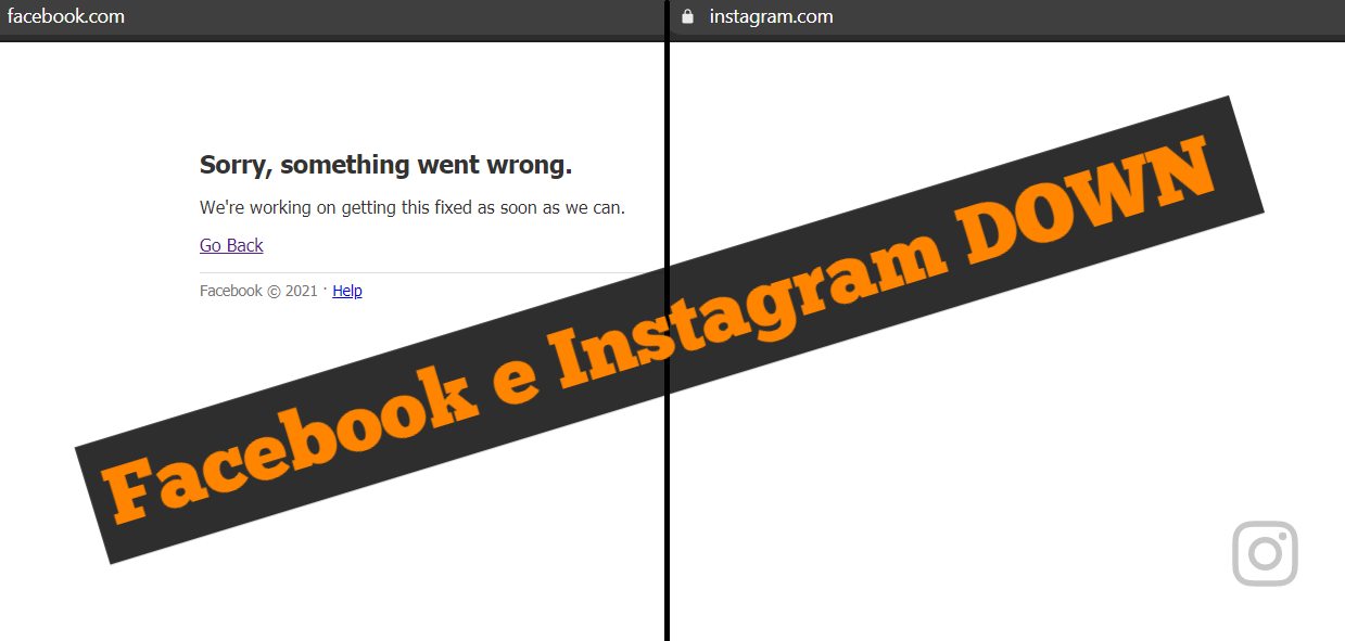 Facebook e Instagram DOWN
