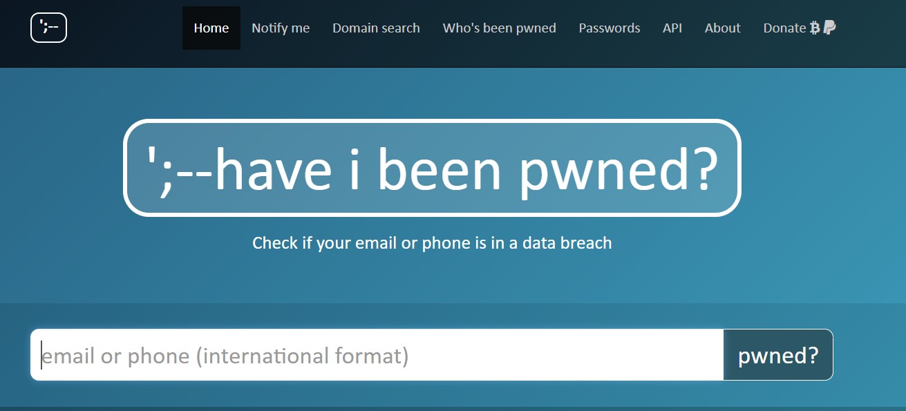 Have I Been Pwned