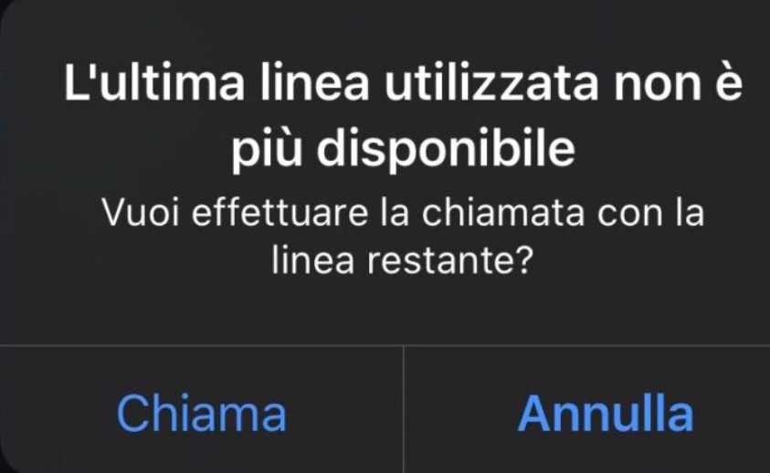 Errore Ultima Linea Utilizzata iPhone