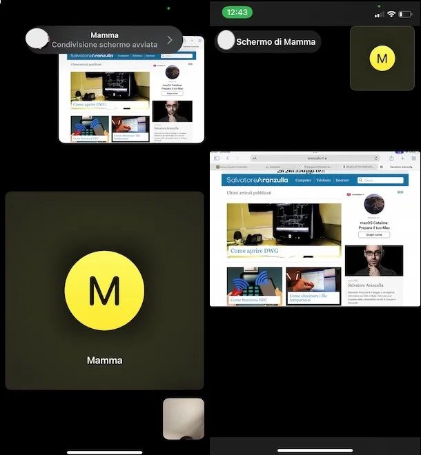 FaceTime Condivisione Schermo
