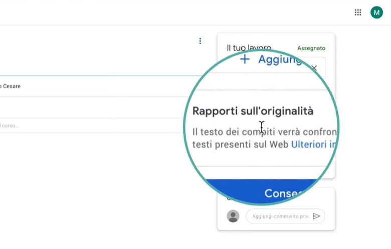 Rapporti sullOriginalita Google Classroom